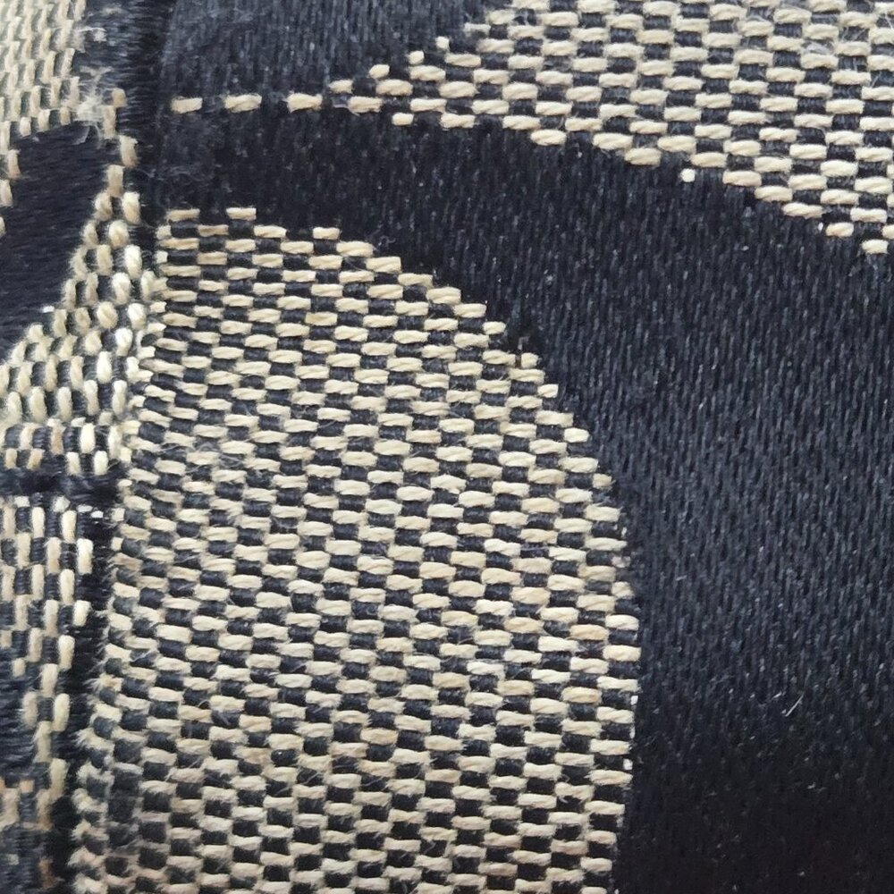 Signature Stripe Black Shoulder Handbag Tote Purse - Well Loved - Picture 13 of 14